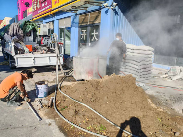山南顶管注浆加固